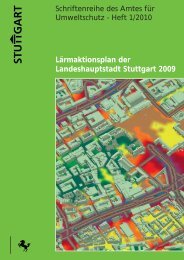 Lärmaktionsplan der Landeshauptstadt Stuttgart 2009 - Stadtklima ...