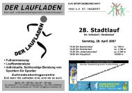 Ausschreibung - Stadtlauf St. Ingbert