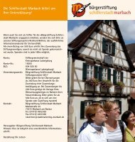 bÃ¼rgerstiftung - Stadtmarketing Schillerstadt Marbach eV