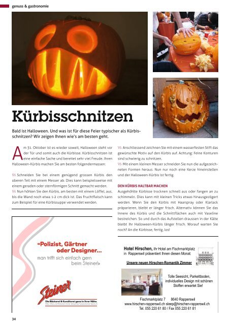Ausgabe Oktober 2013 - STADTmagazin Rapperswil-Jona