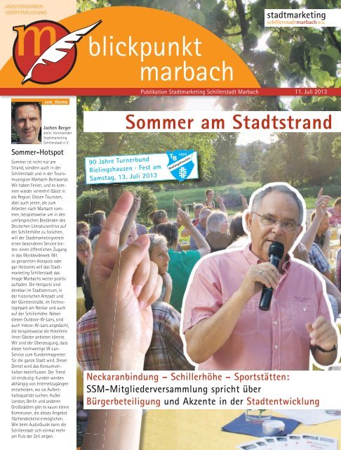 Download des Blickpunkts - Stadtmarketing Schillerstadt Marbach eV
