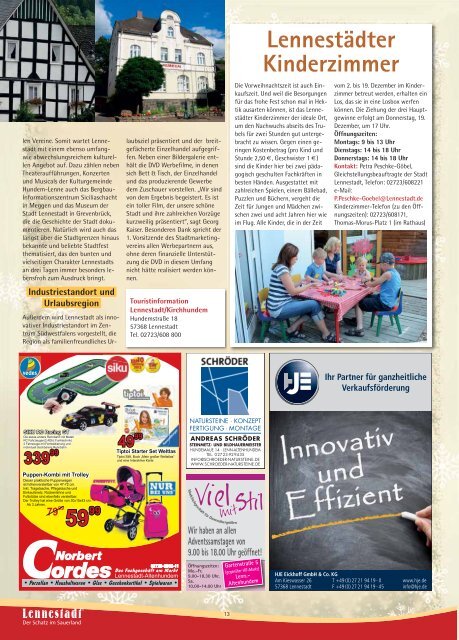 Lesen im Weihnachts-Schatzmagazin - Stadtmarketing Lennestadt