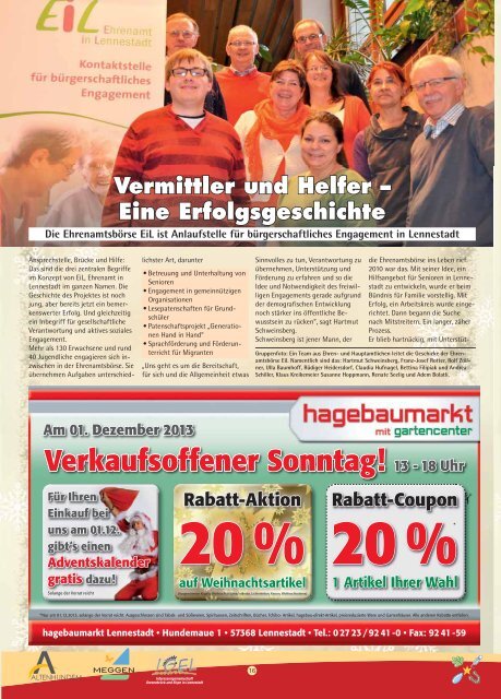 Lesen im Weihnachts-Schatzmagazin - Stadtmarketing Lennestadt