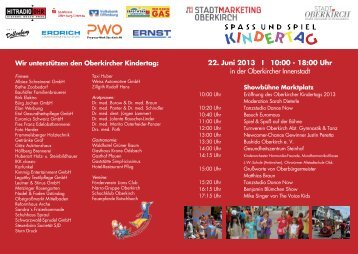 Kindertag Flyer - Stadtmarketing Oberkirch