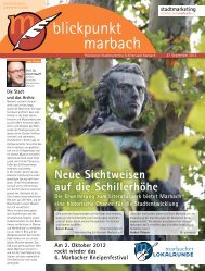 Download des Blickpunkts - Stadtmarketing Schillerstadt Marbach eV