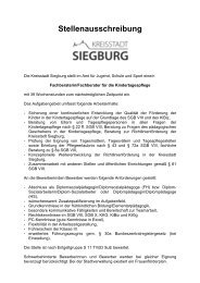 Stellenausschreibung - Stadtmarketing Siegburg GmbH