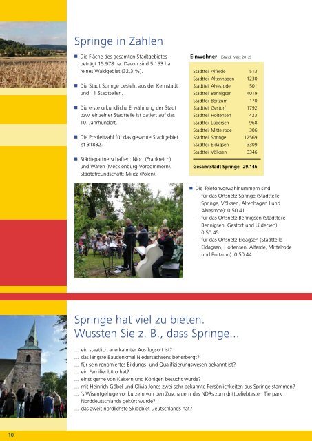 Wohn- und Gewerbegebiete - Stadtmarketing Springe