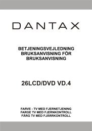 26LCD/DVD VD.4 BETJENINGSVEJLEDNING ... - Dantax