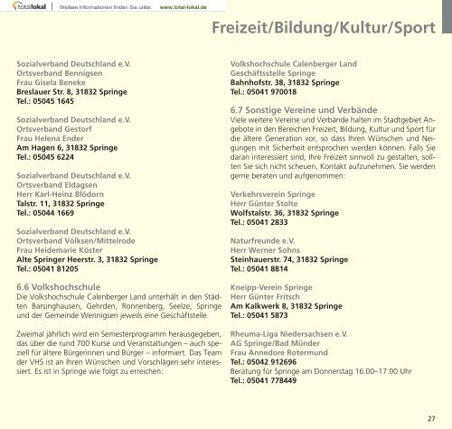 Alte Springer - Total-lokal.de