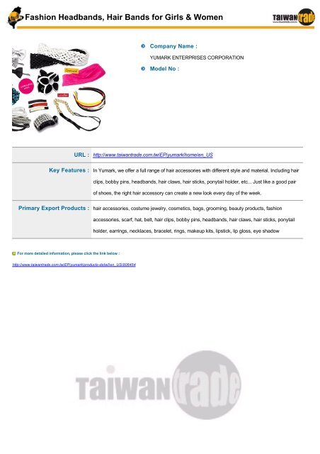 Taiwantrade Digital Catalogs of Fashion Accessories & Household ...