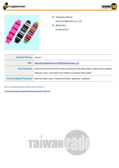 Taiwantrade Digital Catalogs of Fashion Accessories & Household ...