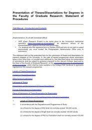 Presentation of Theses/Dissertations for Degrees in the