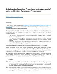 Collaborative Provision: Procedures for the Approval of Joint Awards ...