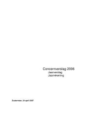 Concernverslag 2006 - Gemeente Zoetermeer