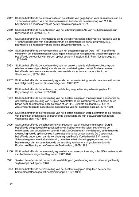 Gemeentebestuur van Zoetermeer, 1976-1990, 130m, inventaris 75