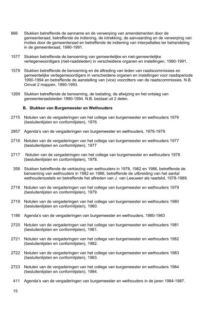 Gemeentebestuur van Zoetermeer, 1976-1990, 130m, inventaris 75