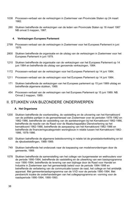 Gemeentebestuur van Zoetermeer, 1976-1990, 130m, inventaris 75