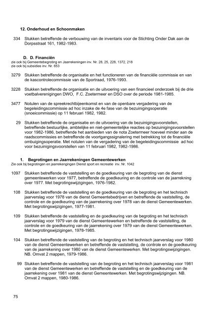 Gemeentebestuur van Zoetermeer, 1976-1990, 130m, inventaris 75