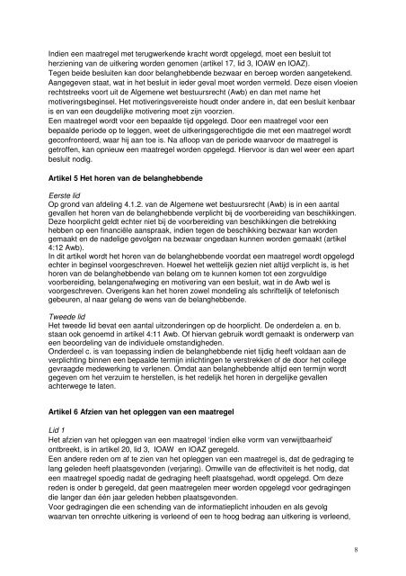 Maatregelenverordening IAOW en IAOZ - Gemeente Zoetermeer
