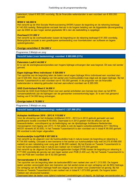 Jaarstukken 2012 - Gemeente Zoetermeer