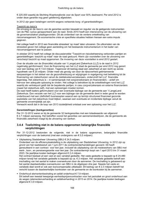 Jaarstukken 2012 - Gemeente Zoetermeer