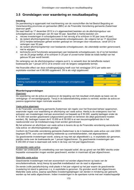 Jaarstukken 2012 - Gemeente Zoetermeer