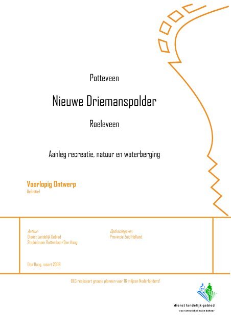 Voorlopig Ontwerp Nieuwe Driemanspolder - Gemeente Zoetermeer