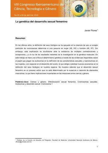 La genÃ©tica del desarrollo sexual femenino - UTFPR