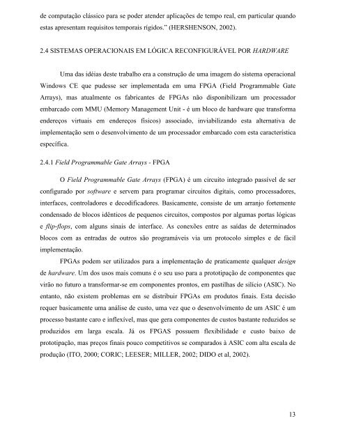 proposta de utilizaÃ§Ã£o do sistema operacional windows ce ... - UTFPR