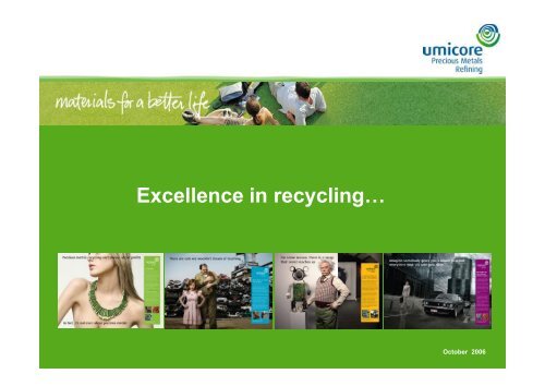 Excellence in recycling