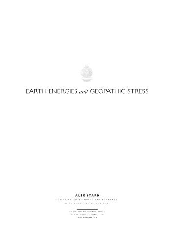 Earth Energies and Geopathic Stress - Alex Stark