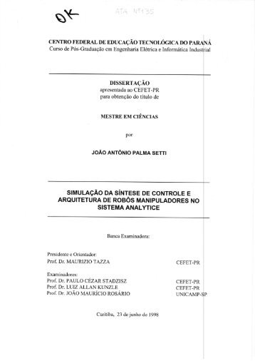 Curso de Pos-Graduacao em Engenharia Eletrica e ... - UTFPR