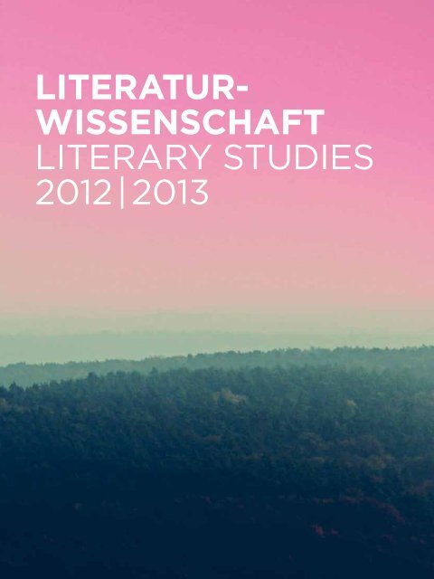 Literatur- wissenschaft Literary StudieS 2012 ... - Walter de Gruyter