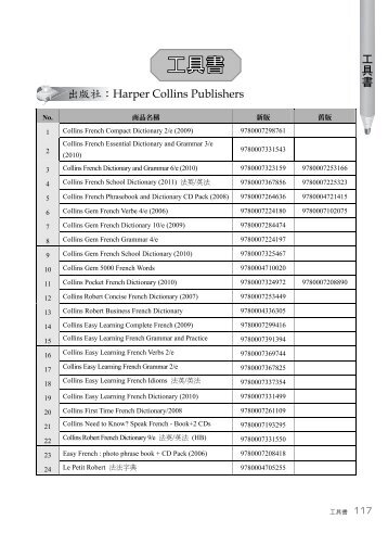 工具書出版社：Harper Collins Publishers