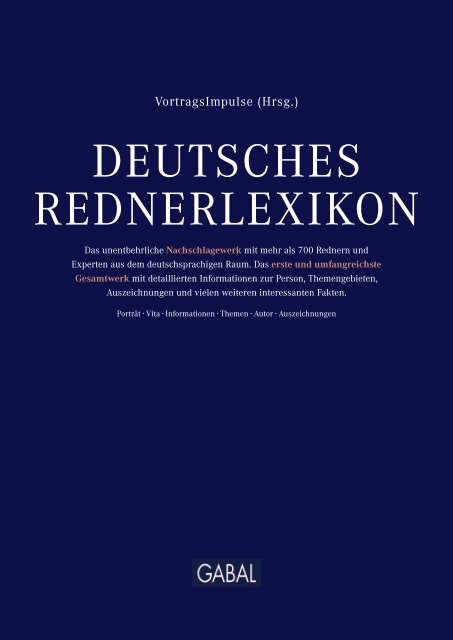 VortragsImpulse - Deutsches Rednerlexikon