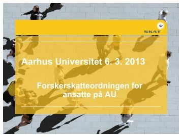 SKAT Powerpoint master - Aarhus Universitet