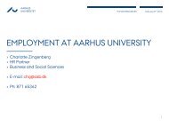 Positions at the level of assistant professor - Aarhus Universitet