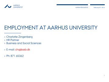 Positions at the level of assistant professor - Aarhus Universitet