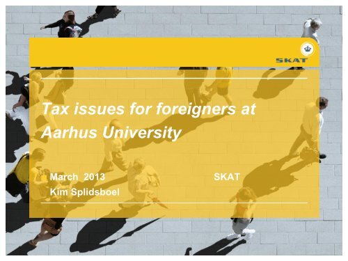 Tax issues for foreigners at DTU