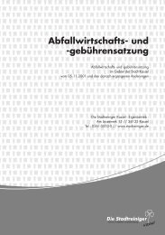 Abfallwirtschafts- und -gebührensatzung - Stadtreiniger Kassel