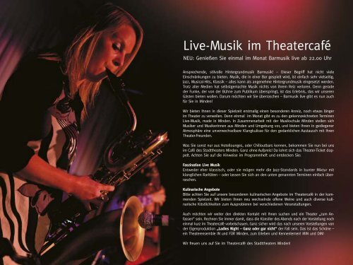 Live-Musik im Theatercafé - Stadttheater Minden