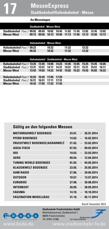 Linie 17 - Stadtverkehr FN