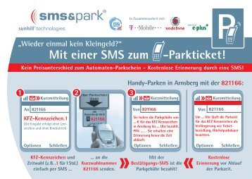 Mit einer SMS zum -Parkticket! - Stadtwerke Arnsberg