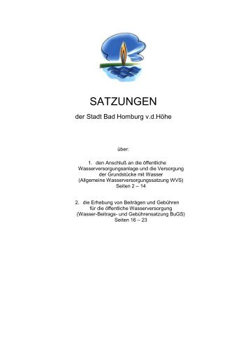 SATZUNGEN - Stadtwerke Bad Homburg