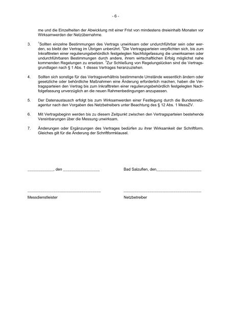 Messrahmenvertrag (PDF) - Stadtwerke Bad Salzuflen