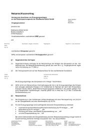 Anschlussvertrag Einspeisung KK - Stadtwerke Elbtal GmbH