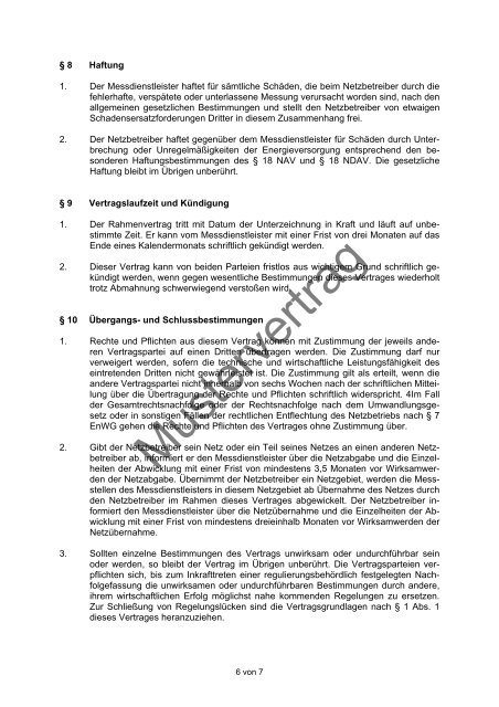 Messrahmenvertrag [PDF, 492 KB] - Stadtwerke Elbtal GmbH