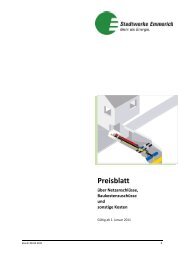 Preisblatt - Stadtwerke Emmerich