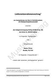 Lieferantenrahmenvertrag - Stadtwerke Erding GmbH