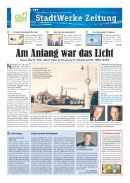 StadtWerke Zeitung - Stadtwerke Finsterwalde